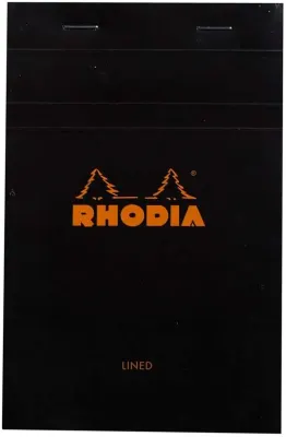 RHODIA BLOKNOT BASIC DİKİŞLİ 11x17 80 GR 80 YP ÇİZGİLİ SİYAH RT146009