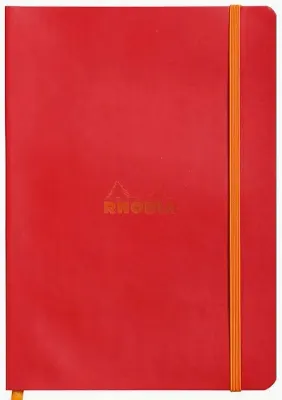 RHODIA DEFTER RHODIARAMA YUMUŞAK DERİ KAPAK ELASTİK BANTLI A5 90 GR 80 YP DOT POPPI RY117463