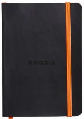 RHODIA DEFTER RHODIARAMA YUMUŞAK DERİ KAPAK ELASTİK BANTLI A6 90 GR 72 YP DOT SİYAH RY117352