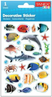 TANEX STICKER BALIKLAR SERİSİ 6 ADET TNX-25042