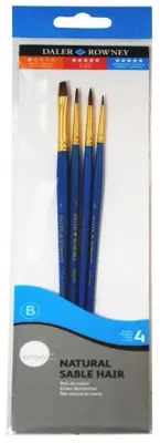 DALER ROWNEY FIRÇA SETİ SIMPLY SERİSİ DOĞAL KIL KISA SAPLI 4 LÜ 216910401