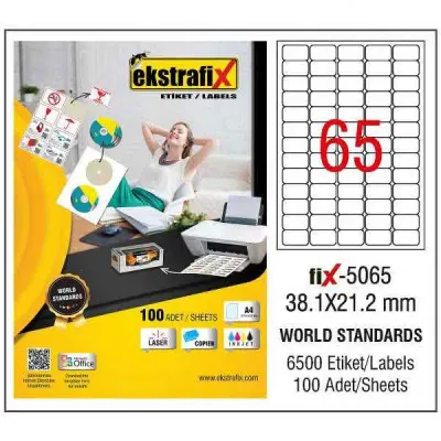 EKSTRAFİX LASER ETİKET 192x59 MM FİX-5104