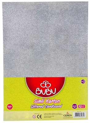 BU-BU FON KARTONU 50x70 SİMLİ GÜMÜŞ 10 LU BUBU-FK0015