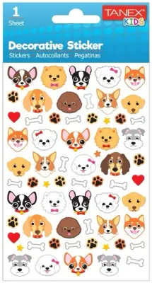 TANEX STICKER MİNİK KÖPEKLER SERİSİ 6 ADET TNX-25044