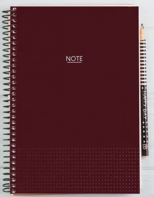 DİLMAN DEFTER NOTE SPİRALLİ SERT KAPAK PERFORAJLI A4 120 YP DÜZ 2266