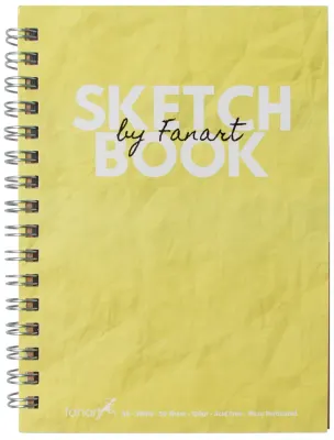 FANART ACADEMY ÇİZİM BLOĞU SKETCH BOOK SPİRALLİ A6 80 GR 50 YP SARI F-8674.A5