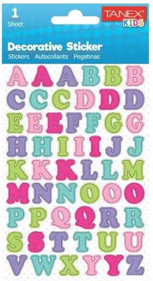 TANEX STICKER ALFABE SERİSİ 5 ADET TNX-25022