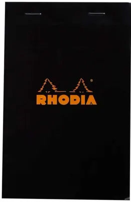 RHODIA BLOKNOT BASIC DİKİŞLİ 11x17 80 GR 80 YP KARELİ SİYAH RT142009