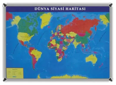 AKYAZI HARİTA DÜNYA SİYASİ 70X100 0253