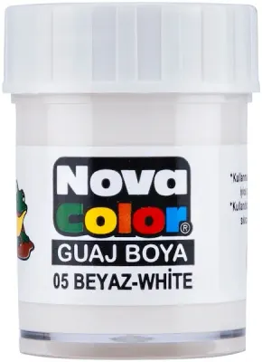 NOVA COLOR GUAJ BOYA ŞİŞE 30 CC BEYAZ NC-107