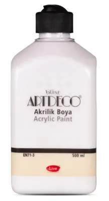 ARTDECO AKRİLİK BOYA 500 ML ROMANTİK BEYAZ Y-070L-3622