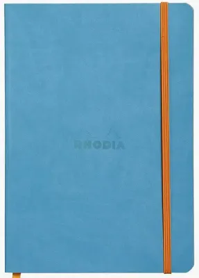 RHODIA DEFTER RHODIARAMA YUMUŞAK DERİ KAPAK ELASTİK BANTLI A5 90 GR 80 YP DOT TURQUOISE RY117457