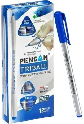 HB PENSAN TÜKENMEZ TRIBALL 1MM 12 Lİ 01003 MAVİ