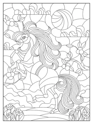 ARTDECO TUVAL DESNELİ 30x40 CM HAYVNALAR TEK BOYNUZLU AT Y-100-P30.03