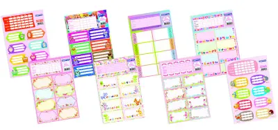 GIPTA OKUL ETİKETİ GIRL DERS PROGRAMLI 16x24 3 YP. 2942