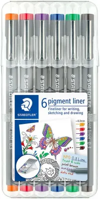 STAEDTLER PIGMENT LINER 0.3 SET KARIŞIK RENK 6 LI 30803-SSB6