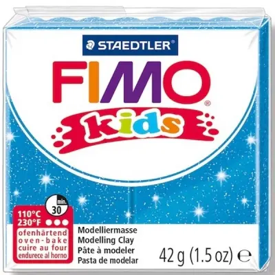 FIMO KIDS MODELLEME KİLİ 42 GR YALDIZLI MAVİ 8030-312