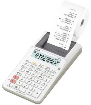 CASIO HESAP MAKİNESİ ŞERİTLİ HR-8RC-WE 12 HANE