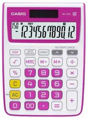 CASIO HESAP MAKİNESİ MASAÜSTÜ MJ-12VC-RD 12 HANE