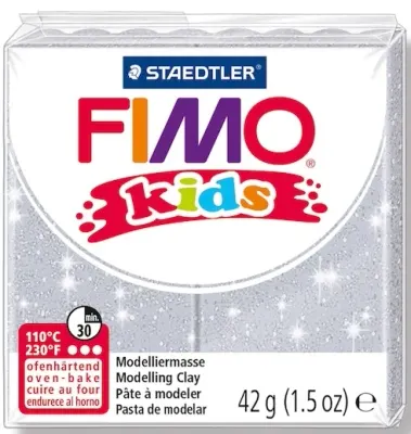 FIMO KIDS MODELLEME KİLİ 42 GR YALDIZLI GRİ 8030-812