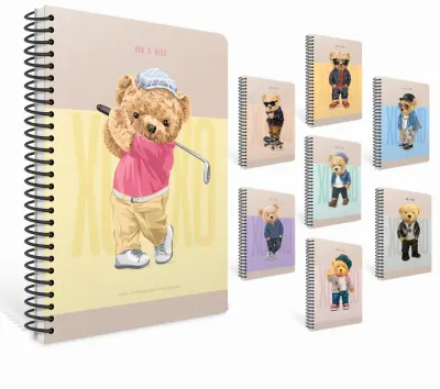 GIPTA DEFTER XOXO A6 SPİRALLİ KARTON KAPAK 80 YP. KARELİ 6593