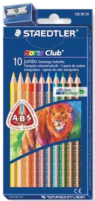 STAEDTLER KURU BOYA NORIS CLUP ÜÇGEN JUMBO 10 LU 128 NC10