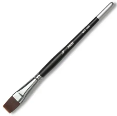 PEBEO FIRÇA 205 SERİSİ DÜZ KESİK SİYAH SENTETİK KIL KISA SAP NO:5/8 205 5/8
