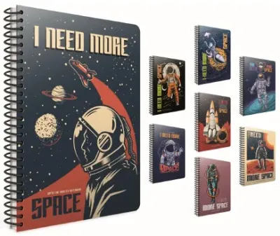 GIPTA DEFTER SPACE A4 SPİRALLİ KARTON KAPAK 80 YP. KARELİ 5344