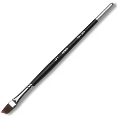 PEBEO FIRÇA YAN KESİK 208 SERİSİ SİYAH SENTETİK KIL KISA SAP NO:3/8 208 3/8