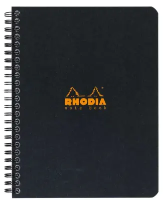 RHODIA DEFTER BASIC SPİRALLİ A5+ 80 GR 80 YP ÇİZGİLİ SİYAH RD193469