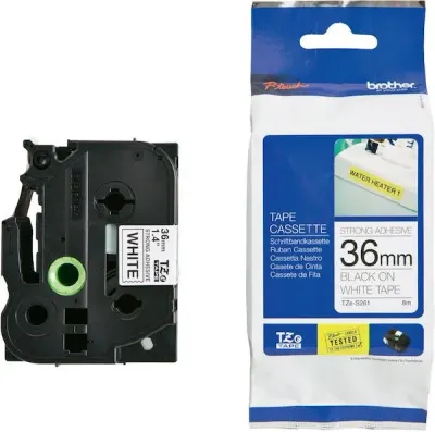 BROTHER PTOUCH ETİKET 36MM BEYAZ-SİYAH 36TZS261