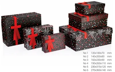 GIPTA KUTU SETİ 6 LI FESTIVE DİKDÖRTGEN BX66410