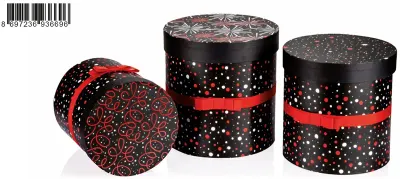 GIPTA KUTU SETİ 3 LÜ FESTIVE SİLİNDİR BX66960
