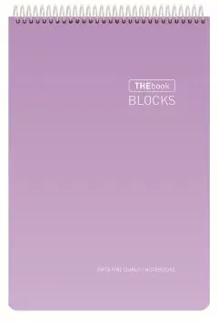 GIPTA BLOKNOT THEBOOK BLOCKS A4 SPİRALLİ SERT KAPAK 100 YP. DÜZ 5523