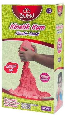BU-BU KİNETİK KUM 1000 GR. KIRMIZI KU0012