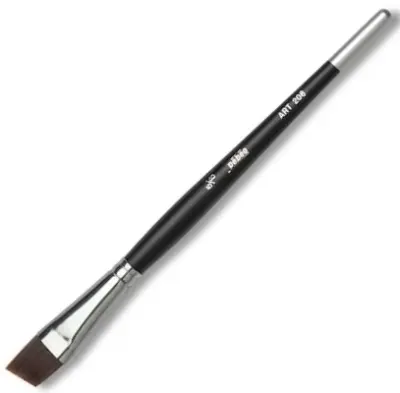 PEBEO FIRÇA YAN KESİK 208 SERİSİ SİYAH SENTETİK KIL KISA SAP NO:5/8 208 5/8