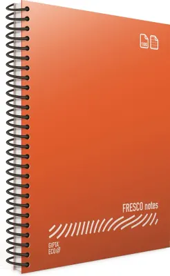GIPTA DEFTER EKO FRESCO A4 SPİRALLİ PP KAPAK 120P.KARELİ 4939
