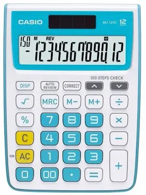 CASIO HESAP MAKİNESİ MASAÜSTÜ MJ-12VC-BU 12 HANE