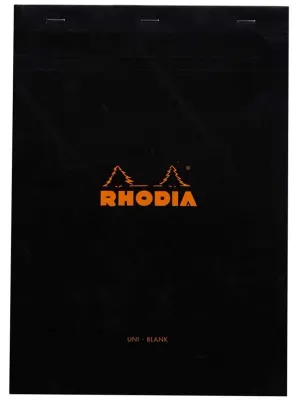 RHODIA BLOKNOT BASIC DİKİŞLİ A4 80 GR 80 YP DÜZ SİYAH RA180009
