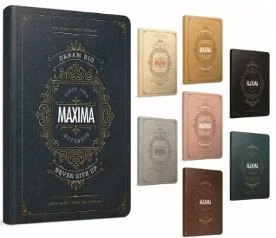 GIPTA DEFTER MAXIMA 13X21 İPLİK DİKİŞLİ SERT KAPAK 120 YP.DÜZ 3005