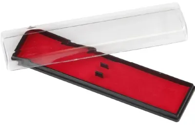 MİKRO HEDİYELİK KALEM KUTUSU PLASTİK BOŞ KIRMIZI 206KK