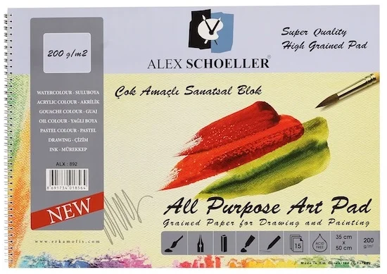 ALEX RESİM DEFTERİ 200GR A5 SPİRALLİ 20 Lİ ALX-3893