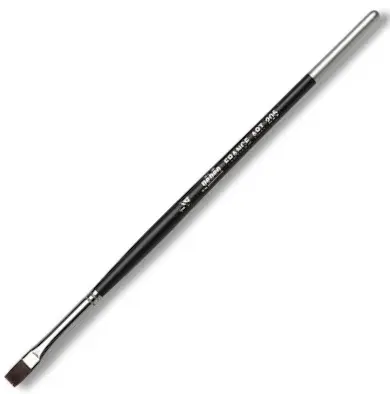 PEBEO FIRÇA 205 SERİSİ DÜZ KESİK SİYAH SENTETİK KIL KISA SAP NO:1/4 205 1/4
