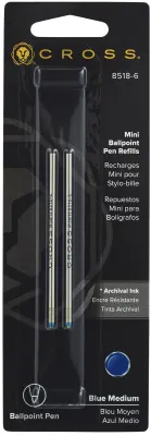 CROSS ROLLER KALEM  REFİLİ TECH3 MEDIUM 6 LI PAKET MAVİ 8518-6