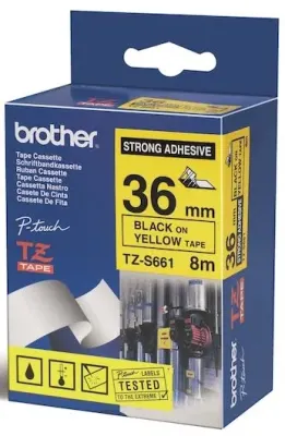 BROTHER PTOUCH ETİKET 36MM SARI-SİYAH 36TZS661