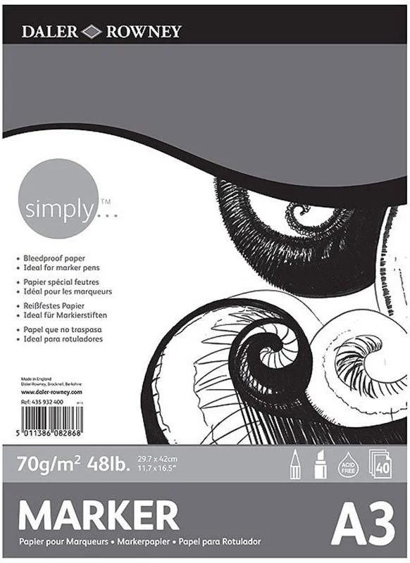 DALER ROWNEY ÇİZİM BLOĞU SIMPLY SERİSİ AYDINGER A3 60 GR 40 SF 435932300