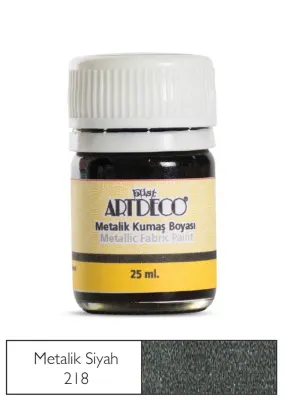 ARTDECO KUMAŞ BOYASI METALİK 25 ML SİYAH Y-011A-218