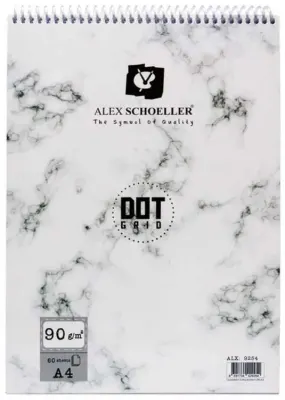 ALEX ÇİZİM DEFTERİ 90GR A4 60 LI DOT GRID ALX-9254