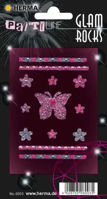 HERMA ETİKET GLAMROCKS KRİSTAL KELEBEK VE ÇİÇEKLER 6003
