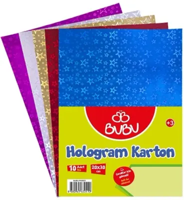 BU-BU HOLOGRAM KARTON 10'LU 20x30 CM